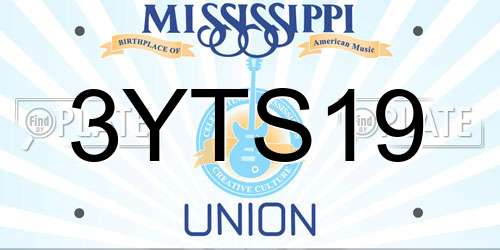 3YTS19 Mississippi License Plate