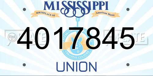 4017845 Mississippi License Plate