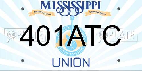 401ATC Mississippi License Plate
