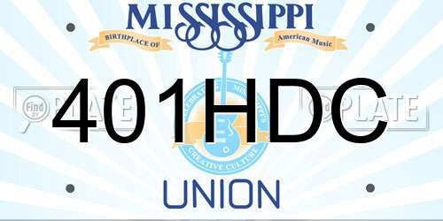 401HDC Mississippi License Plate