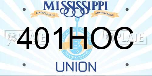 401HOC Mississippi License Plate