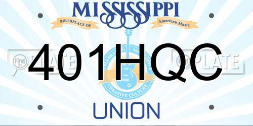 401HQC Mississippi License Plate
