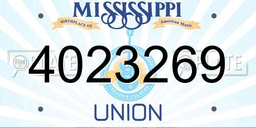 4023269 Mississippi License Plate