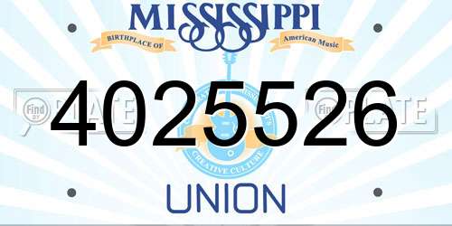 4025526 Mississippi License Plate
