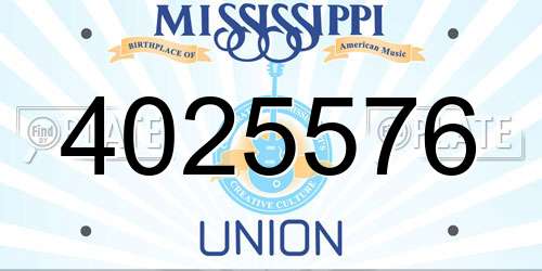 4025576 Mississippi License Plate