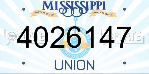 4026147 Mississippi License Plate