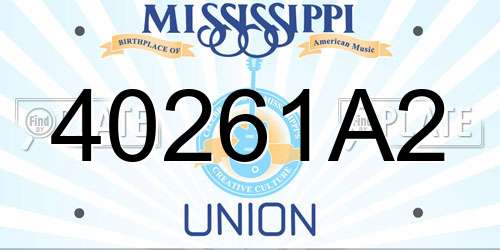 40261A2 Mississippi License Plate