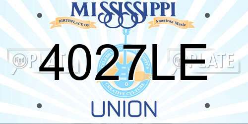 4027LE Mississippi License Plate