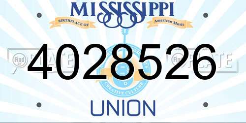 4028526 Mississippi License Plate