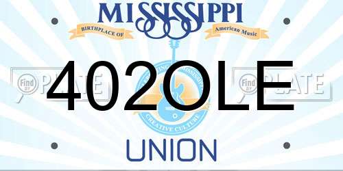 402OLE Mississippi License Plate