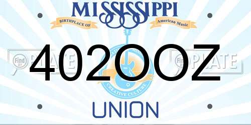 402OOZ Mississippi License Plate