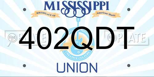 402QDT Mississippi License Plate