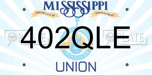 402QLE Mississippi License Plate