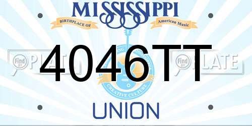 4046TT Mississippi License Plate