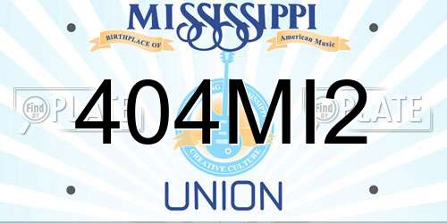 404MI2 Mississippi License Plate