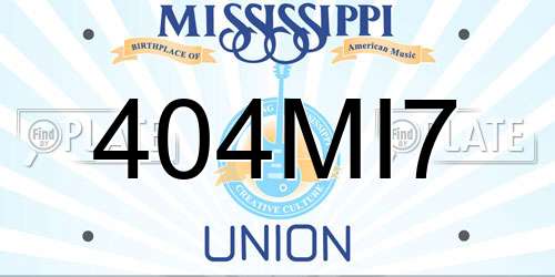 404MI7 Mississippi License Plate