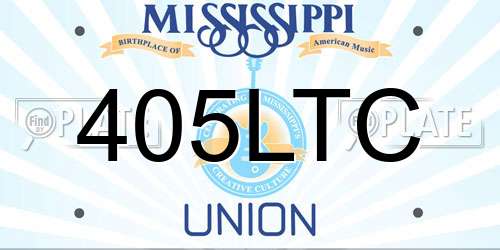 405LTC Mississippi License Plate