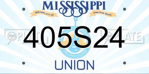 405S24 Mississippi License Plate