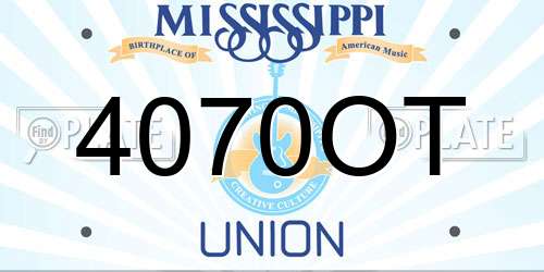 4070OT Mississippi License Plate