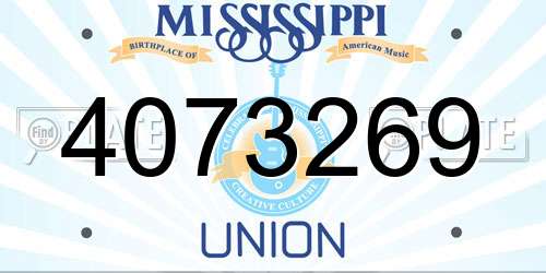 4073269 Mississippi License Plate