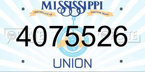 4075526 Mississippi License Plate