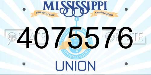 4075576 Mississippi License Plate
