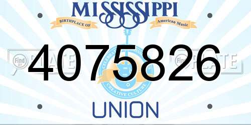 4075826 Mississippi License Plate