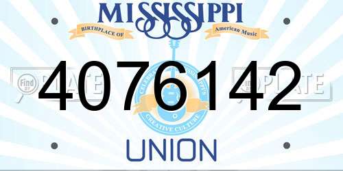 4076142 Mississippi License Plate