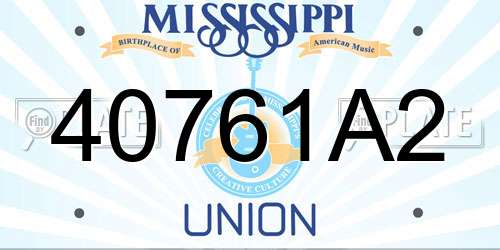 40761A2 Mississippi License Plate
