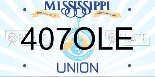 407OLE Mississippi License Plate