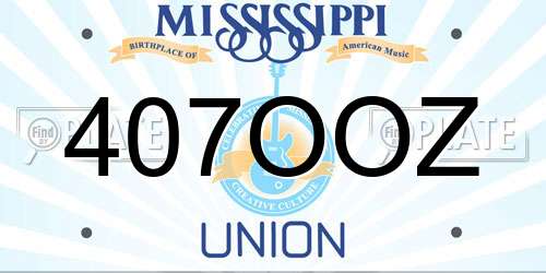 407OOZ Mississippi License Plate