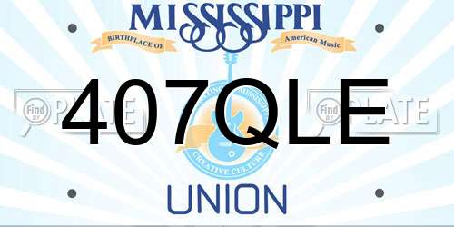 407QLE Mississippi License Plate