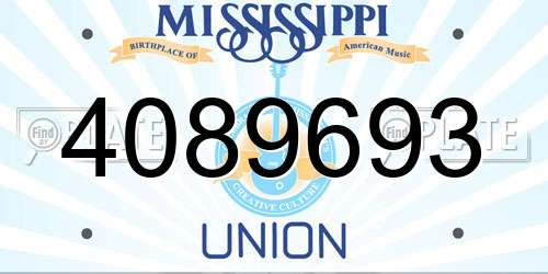 4089693 Mississippi License Plate