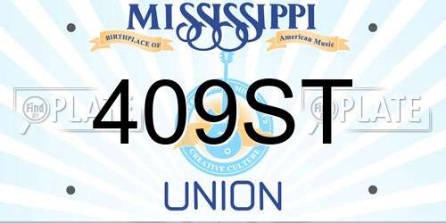 409ST Mississippi License Plate
