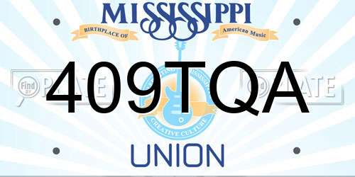 409TQA Mississippi License Plate
