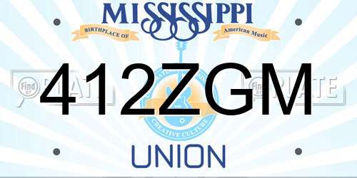 412ZGM Mississippi License Plate