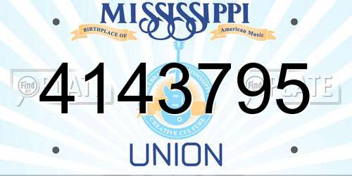 4143795 Mississippi License Plate