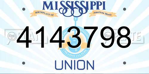 4143798 Mississippi License Plate