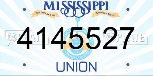 4145527 Mississippi License Plate