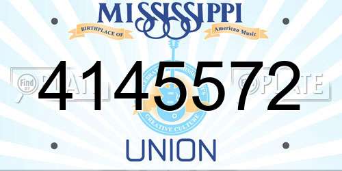 4145572 Mississippi License Plate