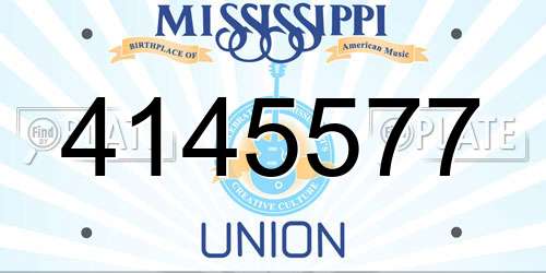 4145577 Mississippi License Plate