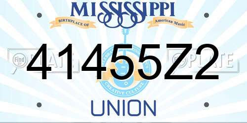 41455Z2 Mississippi License Plate