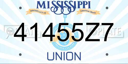 41455Z7 Mississippi License Plate