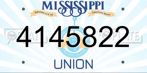 4145822 Mississippi License Plate