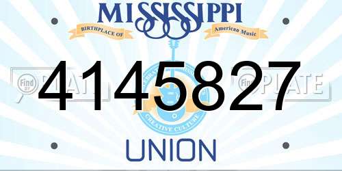 4145827 Mississippi License Plate