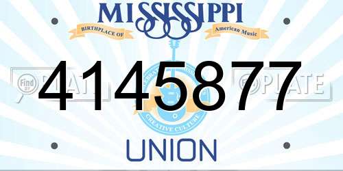 4145877 Mississippi License Plate