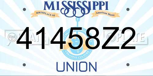 41458Z2 Mississippi License Plate