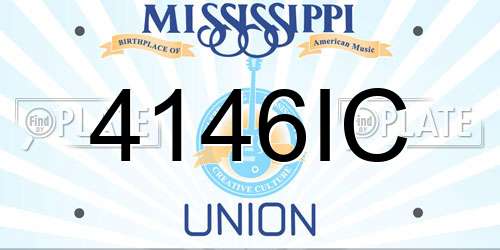 4146IC Mississippi License Plate