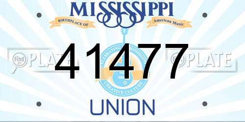 41477 Mississippi License Plate