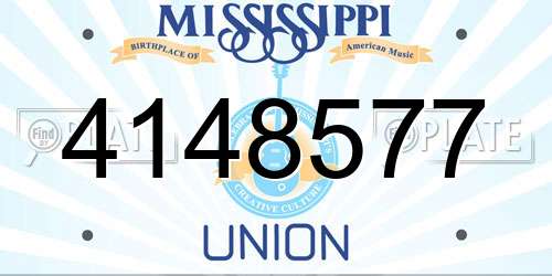 4148577 Mississippi License Plate